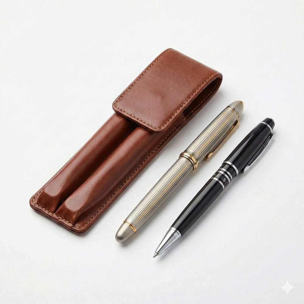 Cross Pencil and Pen with Leather Case